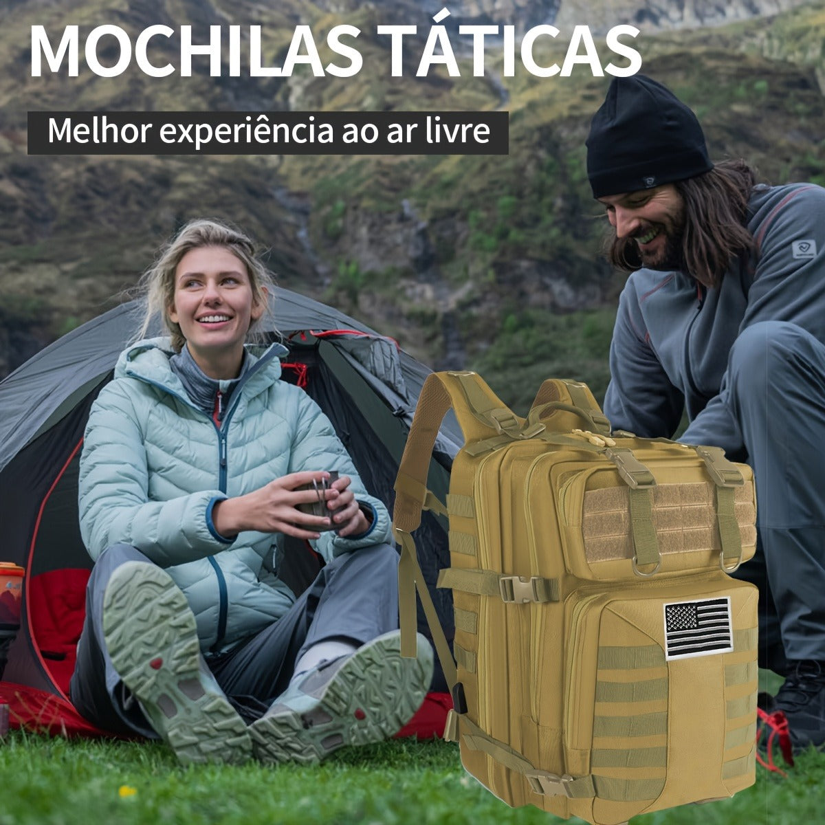 Large Capacity Molle Rucksack for Camping, Hiking, Hunting, Fishing & Travel, Unisex with Multiple Color Options | Tactical Military Backpack 50L - product image 19