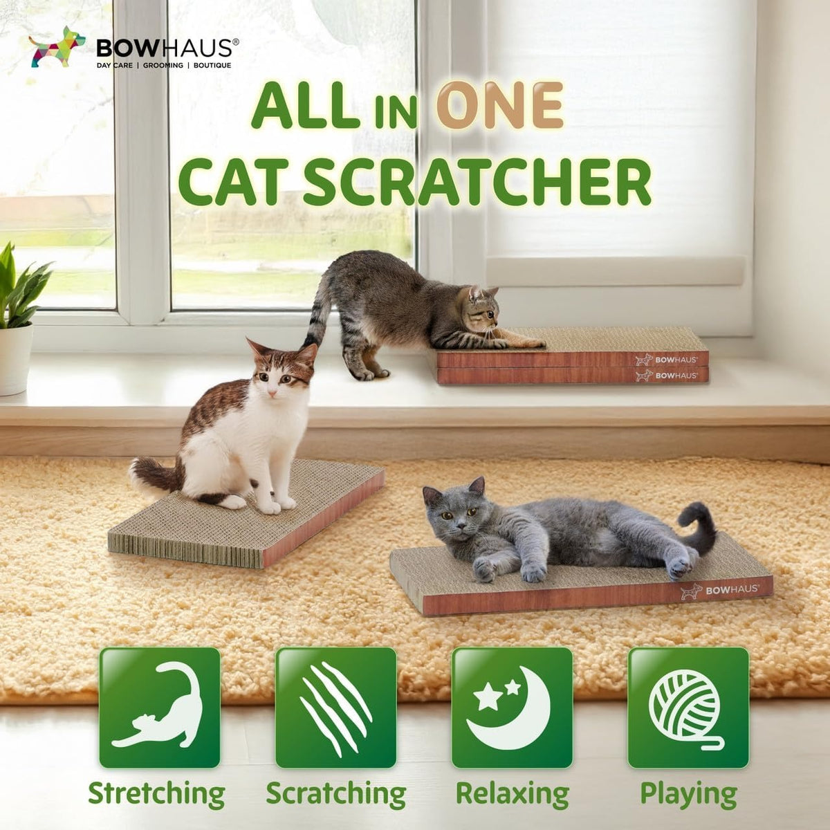 Cat Scratcher Lounger Reversible – Large Cardboard Cat Scratching Pad & Board for Indoor Cats, 5-Layer Durable Construction, Double-Sided Scratch Surface - product image 12