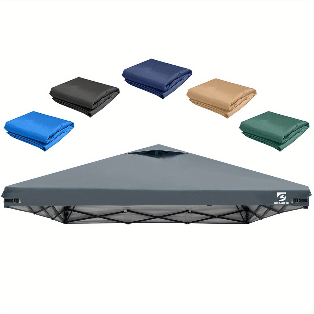 10x10 Canopy Replacement Top Cover for Straight Leg Tents | Waterproof Pop-Up Canopy Top for Camping, Outdoor Events & Backyard (Top Cover Only) | Ventilation Ports, Instant Shade, 11 Color Options