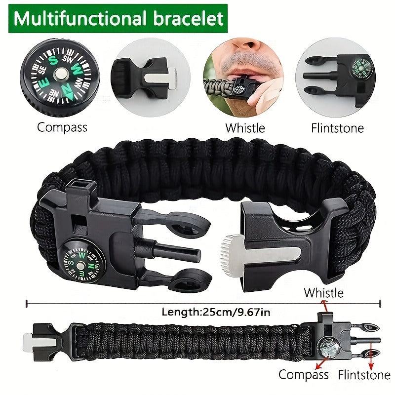 Tactical Survival Kit Multi-Tool Box | Emergency Outdoor Gear with Magnesium Fire Starter, Flint & First Aid Supplies for Camping, Hiking, Hunting & SOS - product image 6