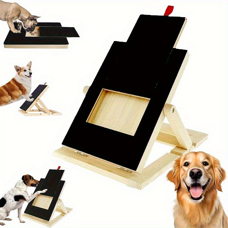 Dog Scratch Pad for Nails | 65°) Foldable Nail File Scratch Board, Includes 2 Sandpaper Sheets, Nail Clipper Alternative for Dogs, with or without Bracket - product image 7