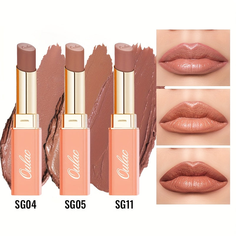 Oulac Nude Satin Lipstick Set 12g Each – Lightweight Moisturizing Full Coverage Cream-to-Satin Formula, Skin-Flattering Nude Lip Color Gift-Ready for Women All Skin Tones (LT-SG Nu - product image 20