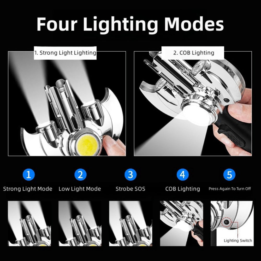 Torch Lighter Metal Jet Flame, Large Windproof Butane Torch with COB Light, High-Power Refillable Flamethrower for Barbecue, Baking, Camping, Moxibustion & Outdoor Use – Black & Si - product image 8