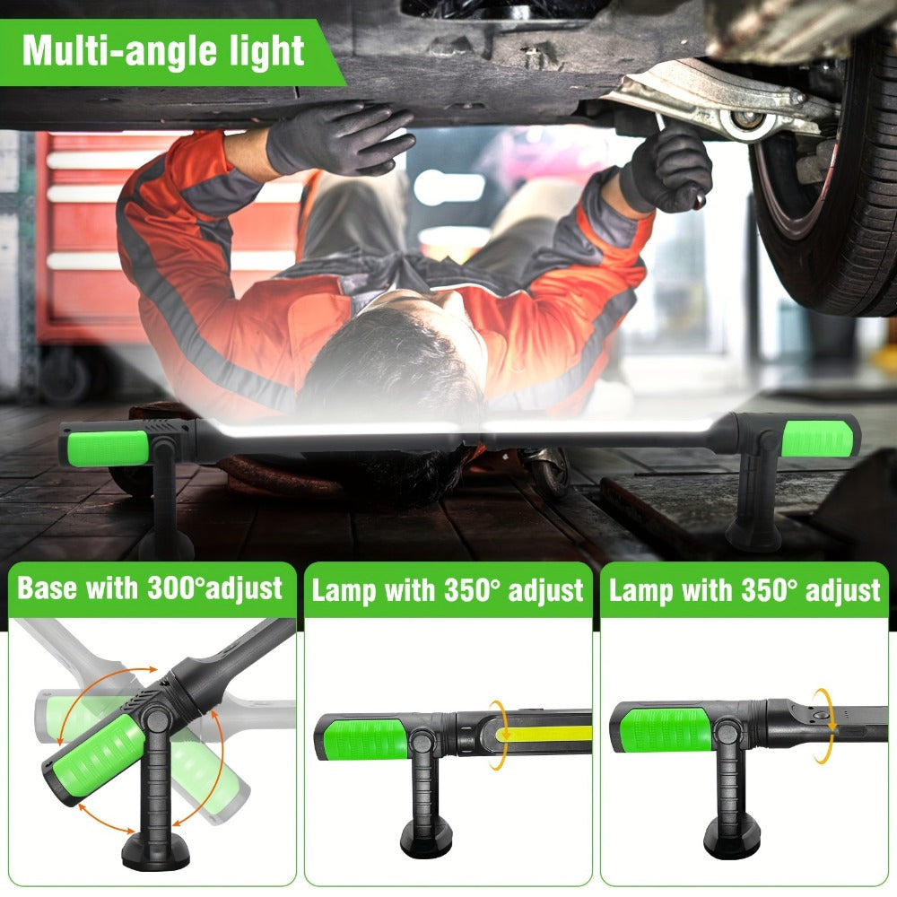 LED Work Light Rechargeable Cordless with Magnetic Base & Hook – Portable Mechanic Floodlight, Adjustable Brightness, Motion Sensor Control, Waterproof for Car Repair, Workshop, Ga - product image 6