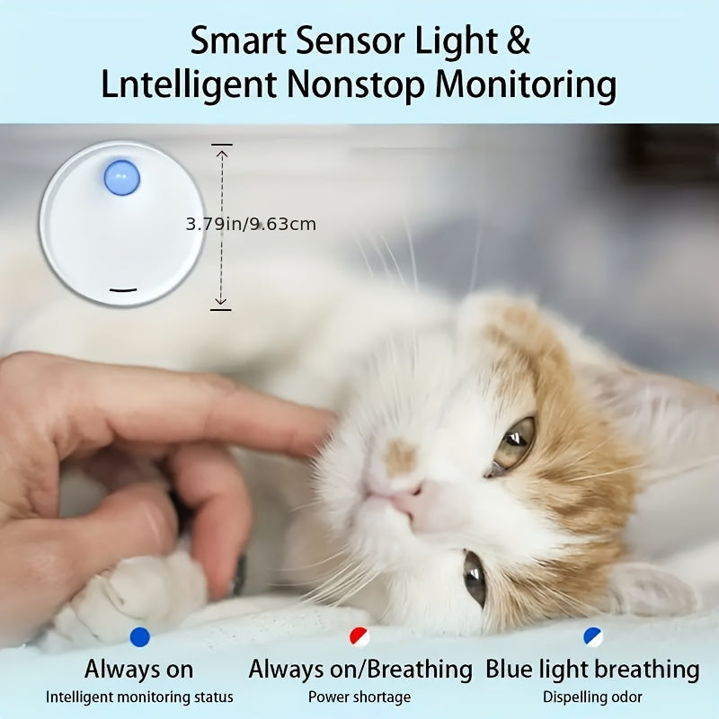Pet Deodorizer 24-Hour Smart Litter Box Odor Eliminator | Negative Ion Air Purifier with Sensor Light, 99% Odor Removal for Cat Litter Box & Dog Cage - product image 4