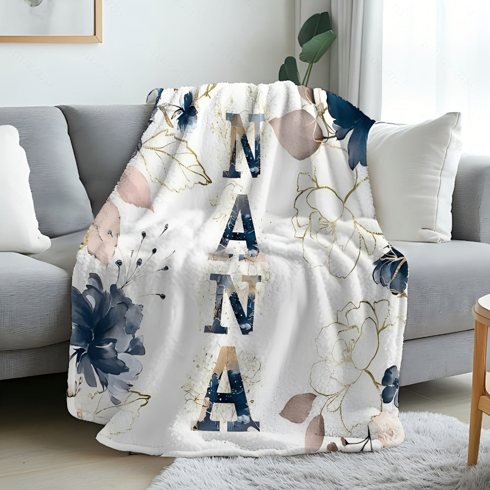 Floral Flannel Blanket – 280gsm Soft Warm Elegant Flower Print Bedspread for Sofa, Bed & Living Room, Machine Washable, 3 Sizes - product image 10