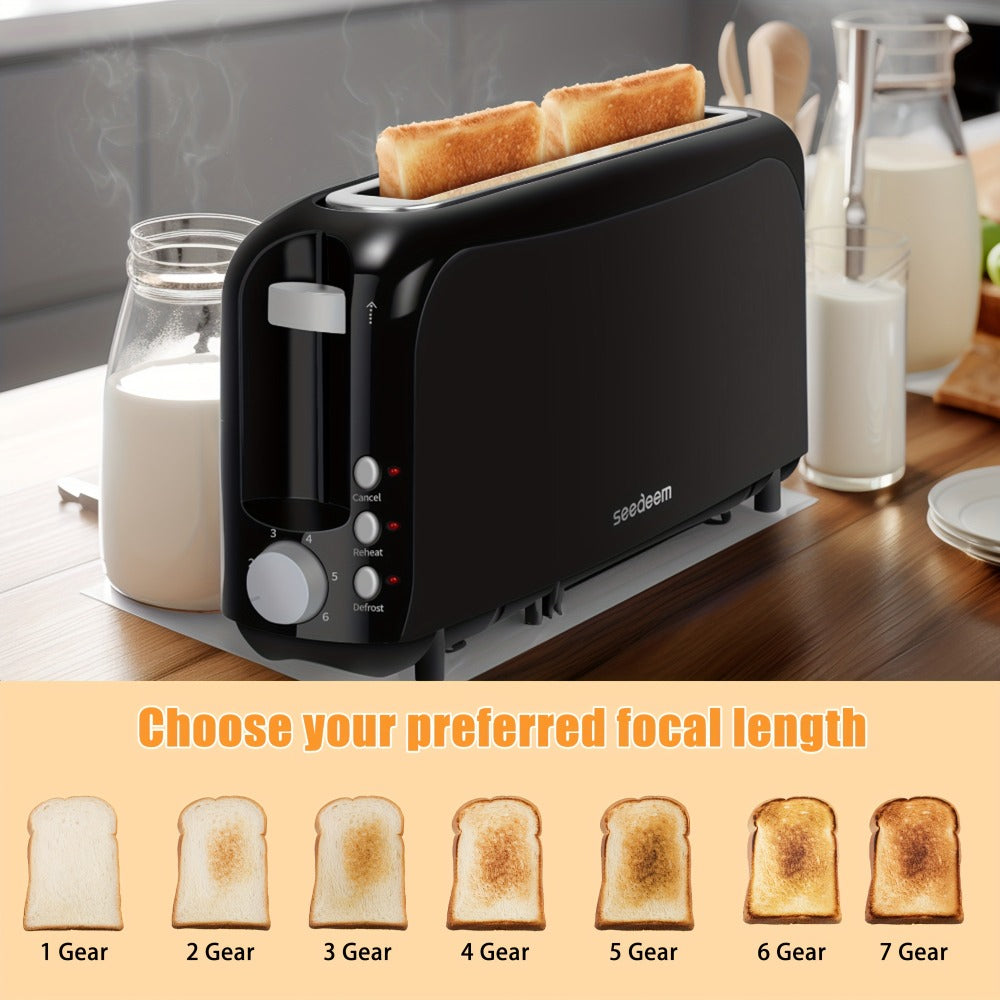Slim Toaster 2-Slice Long Slot – 1.45" Wide Slot, 6 Shade Settings, Cancel/Reheat/Defrost, 750W, Removable Crumb Tray | 6 Colors - product image 6