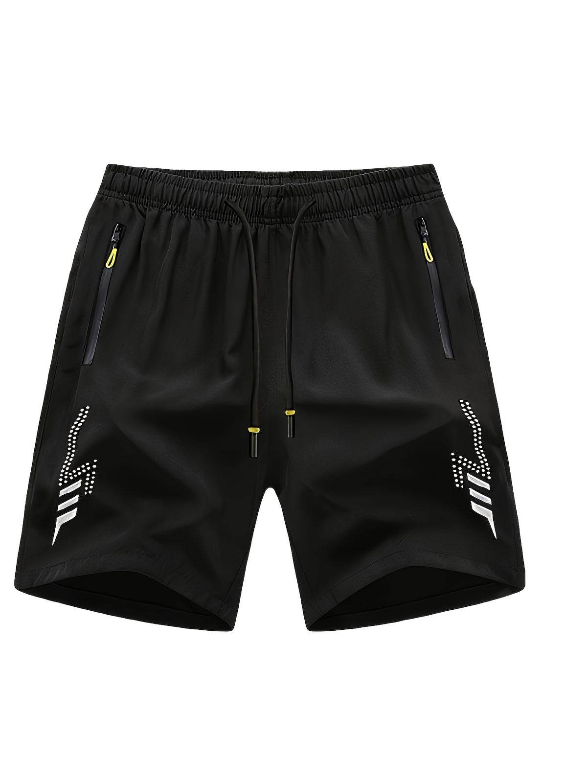 6pcs Of Men's Lightweight Summer Athletic Shorts - Breathable, Moisture-wicking, and Quick-drying; Solid Colors With Zippered Pockets; Suitable For Both Sports - product image 4