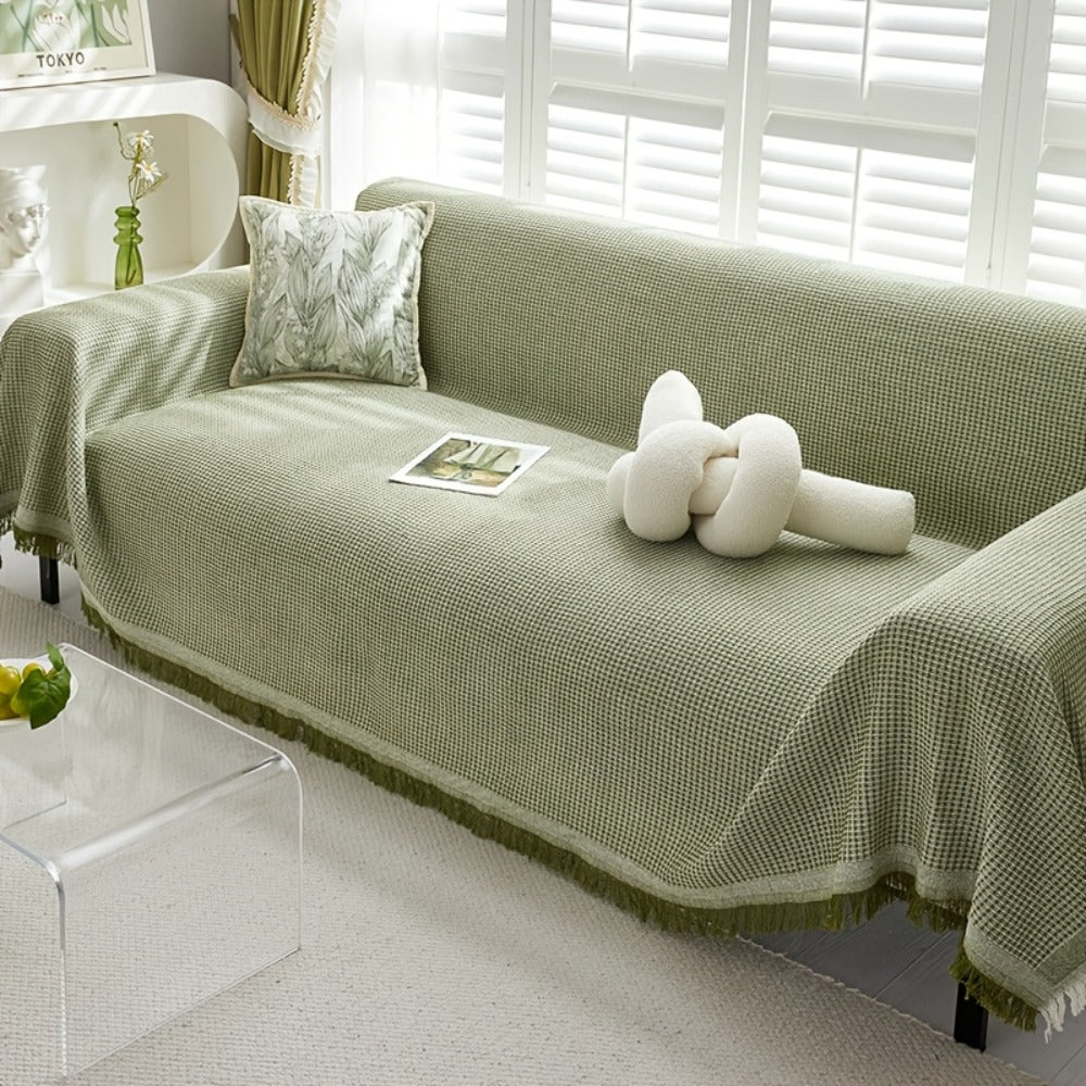 Sofa Throw Cover with Tassels Scratch Resistant Breathable Couch Blanket Slipcover Multifunctional All Season Settee Cover for Living Room Bedroom - Multiple Sizes and Colors - product image 17