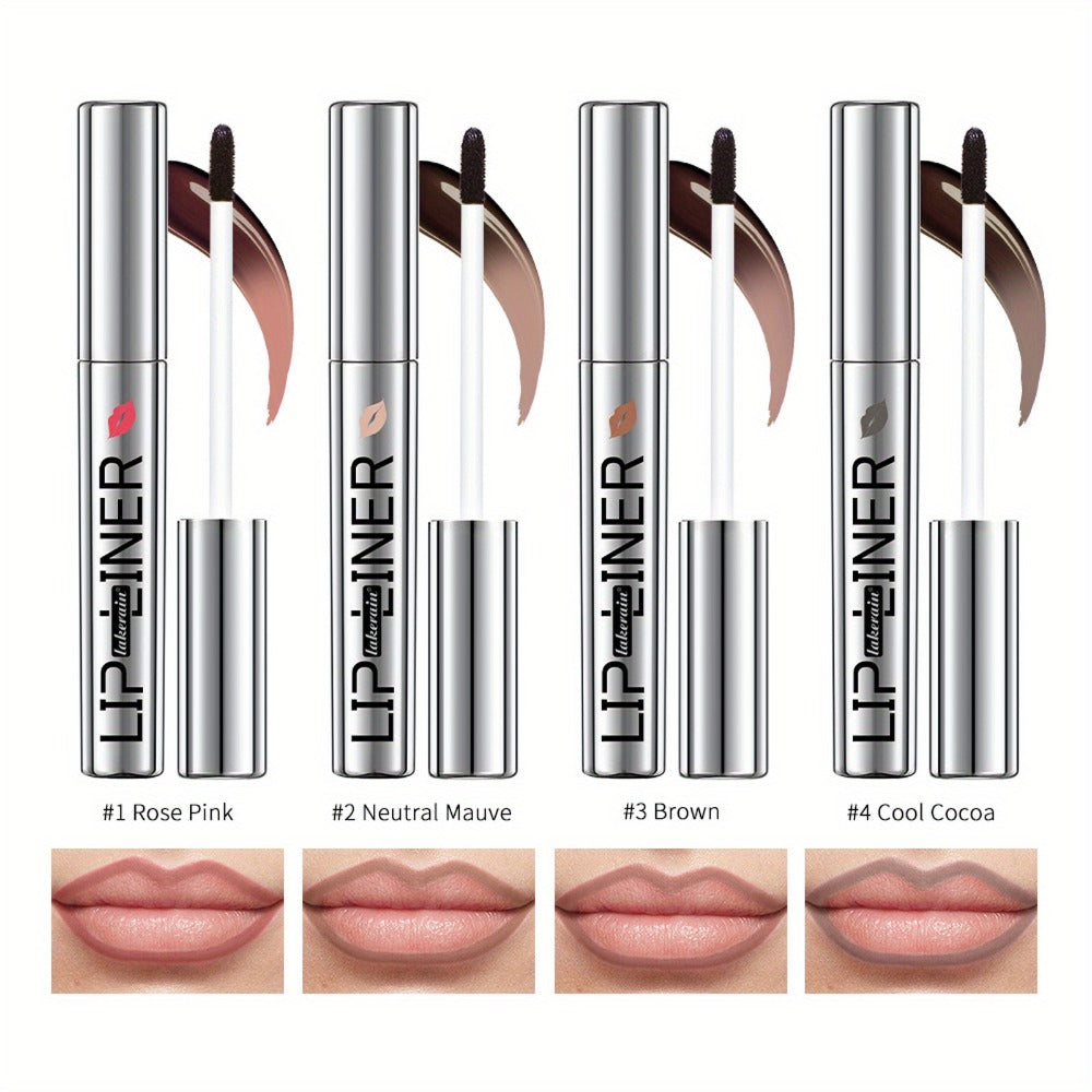 Lip Stain Pen Set 4 Colors 2-in-1 Lip Liner & Lip Tattoo — Waterproof Smudge-Proof Transfer-Resistant Matte Finish, Natural Acid Formula Long-Lasting All-Day Wear Lip Color for All - product image 6