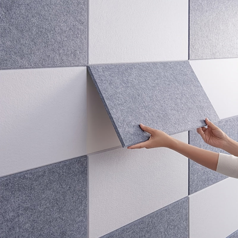 Set of 6 High-Density Acoustic Foam Panels Measuring 12X24X0.4 Inches, Available in Blue, Green, Yellow, Brown, and White, These Self-Adhesive Soundproof Wall - product image 10