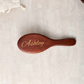 Personalized Engraved Wooden Hair Brush Custom Name - Handmade Bridesmaid Wedding Gift Mother's Day Teacher's Day Valentine's Day Gift for Women Round Square - product image 10