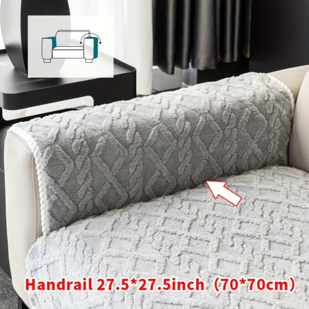 Plush Sofa Cover Couch Cover | Anti-Slip Pet Dog Friendly Velvet Sofa Mat, Single Two Three Four Seat, Backrest Armrest Pillow Cover, Living Room Bedroom Decor - product image 22