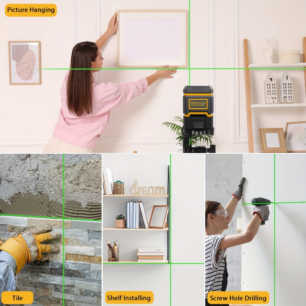 Green Laser Level Self-Leveling with Tripod – Horizontal & Vertical Cross Line Laser for Construction, Tiling, Home Renovation & Interior Decoration - product image 6
