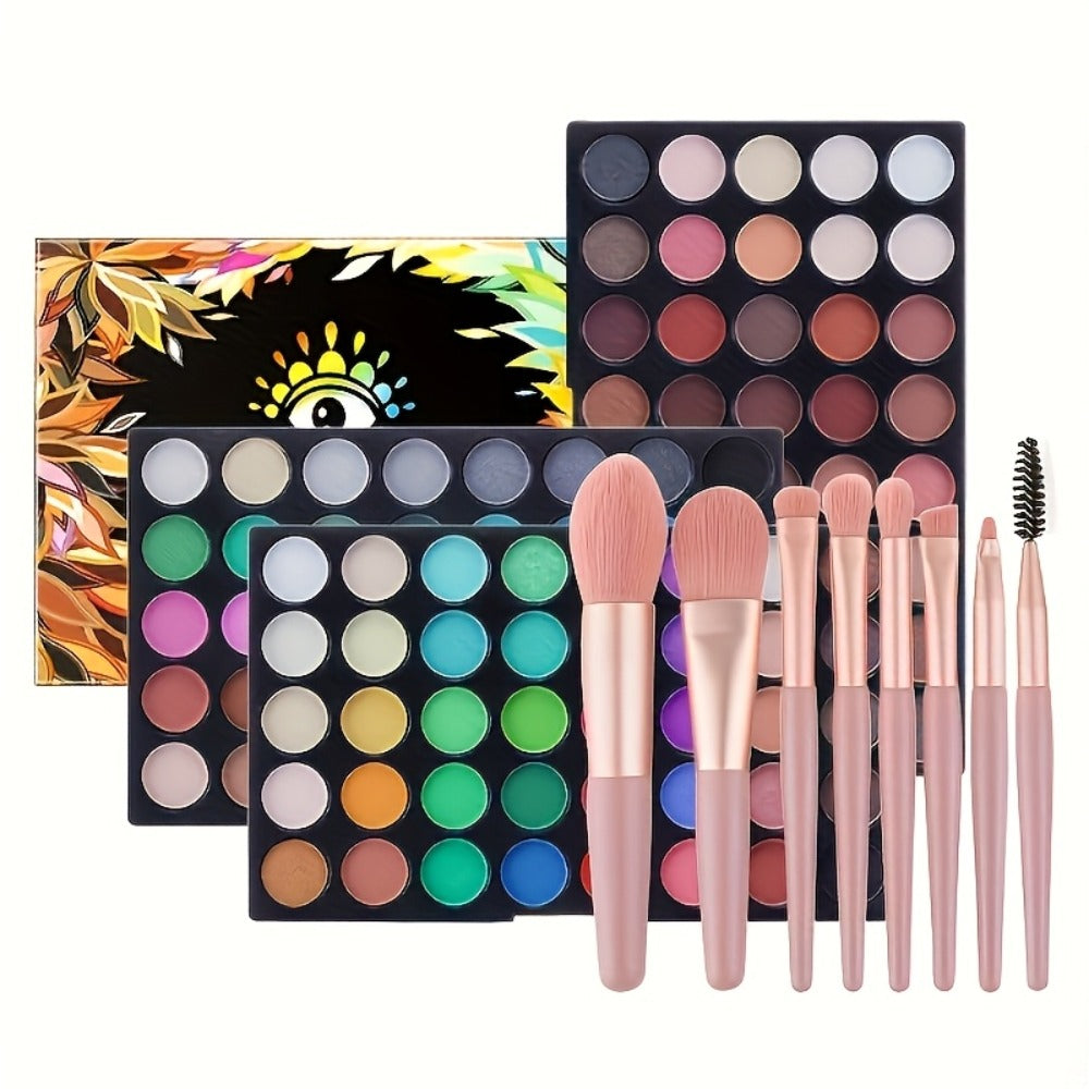 Squalane Eye Makeup Kit 40 Shades – Berry Pink Purple Shimmer Eyeshadow Palette with Mascara, Eyeliner, Brow Pen & Brush, Complete Beginner Eye Makeup Set, Gift for Women & Teens - product image 6