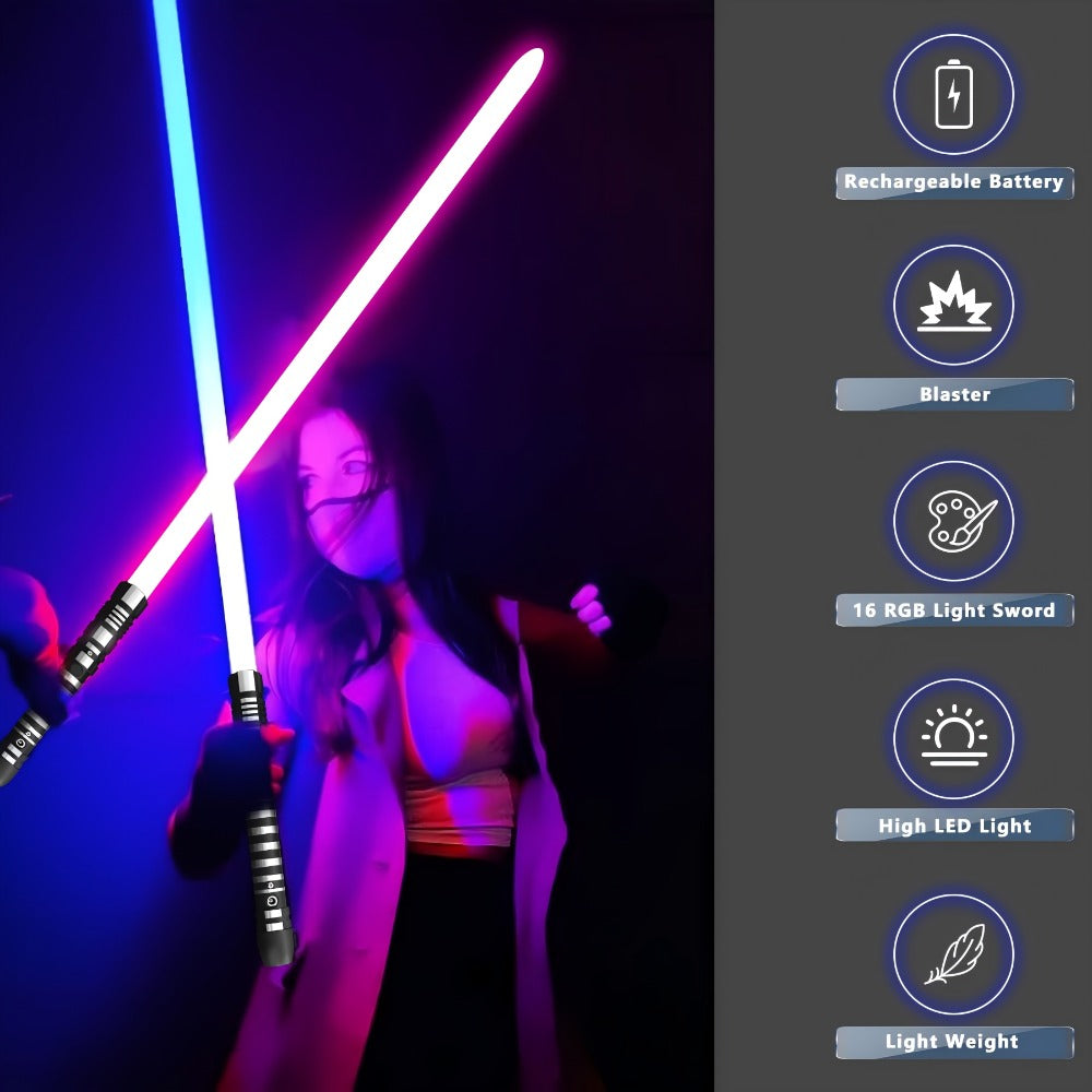Dark Phantom Lightsword for Kids & Beginners, Cool Night Party Saber, Birthday Gift for Boys Girls Friends | RGB Light Saber Toy with 16 Color Change & 3 Movie - product image 5