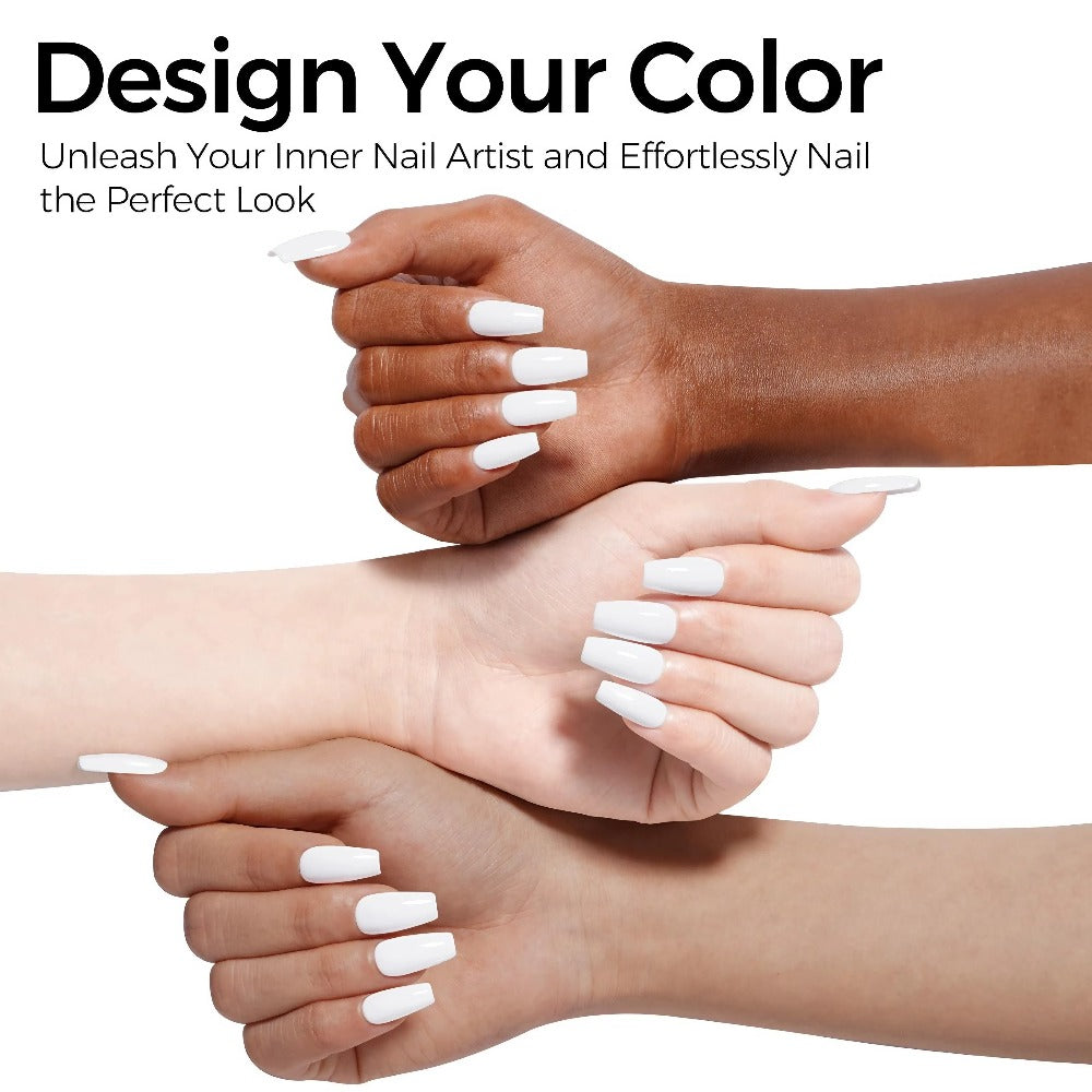 Odorless Gel Nail Polish Black & White 0.54oz MISS MISIDY Soak-Off UV LED Durable High Gloss – Self-Leveling Easy Application for Salon & Home Manicure Pedicure, Classic Minimalist - product image 14