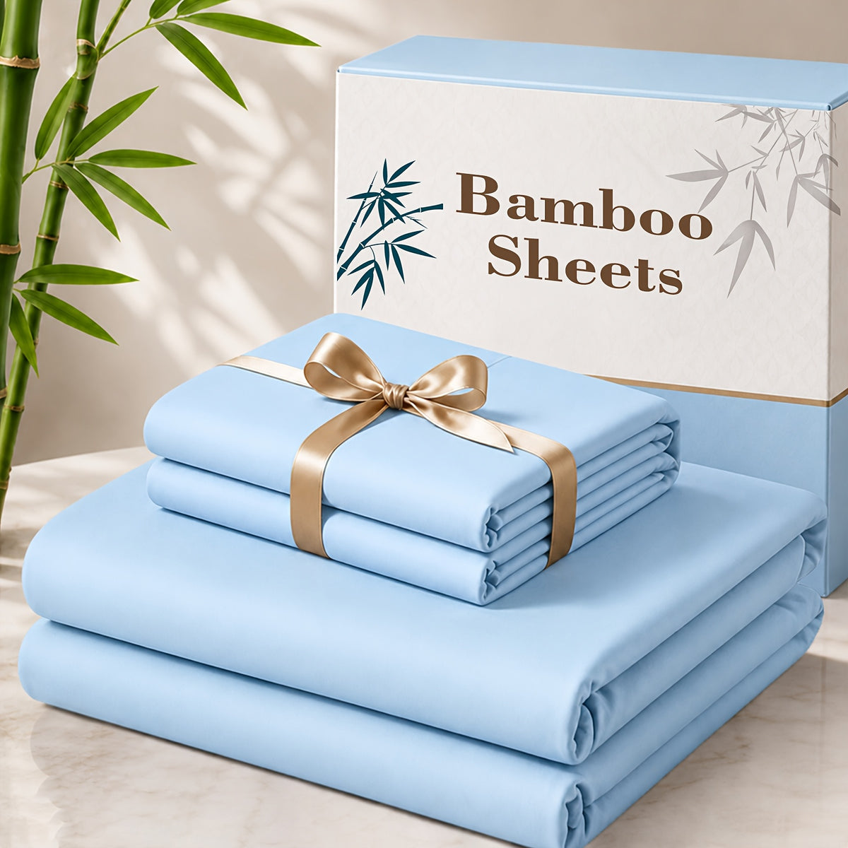 4 pcs Cooling Bamboo Bed Sheet Set, 3000 TC Extra Deep Pocket 20 Inch Bed Sheet, Children Luxury Soft Hotel & Cooling Sheet Set for Hot Sleepers, Wrinkle and - product image 20