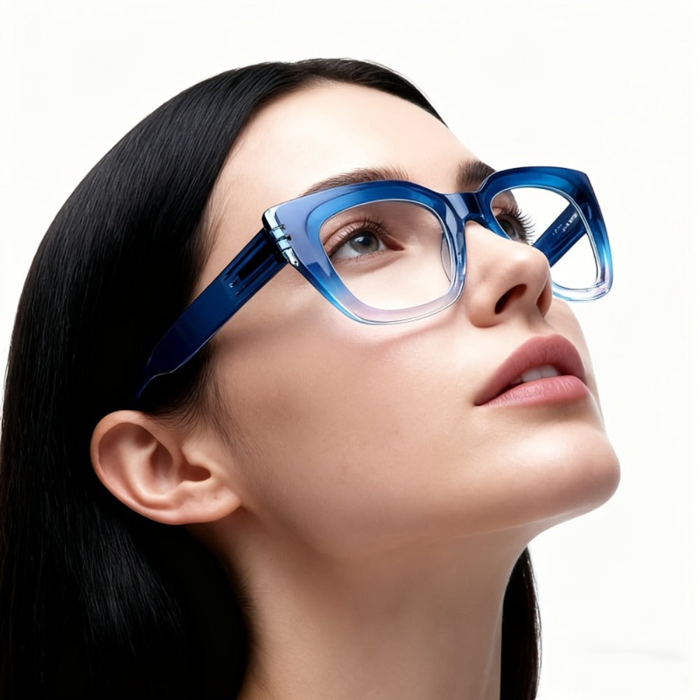 Reading Glasses Blue Light Blocking for Women 4 Pack – Cat Eye Frames with Metal Spring Hinges, Multicolor Floral Gradient Computer Eyeglasses - product image 8