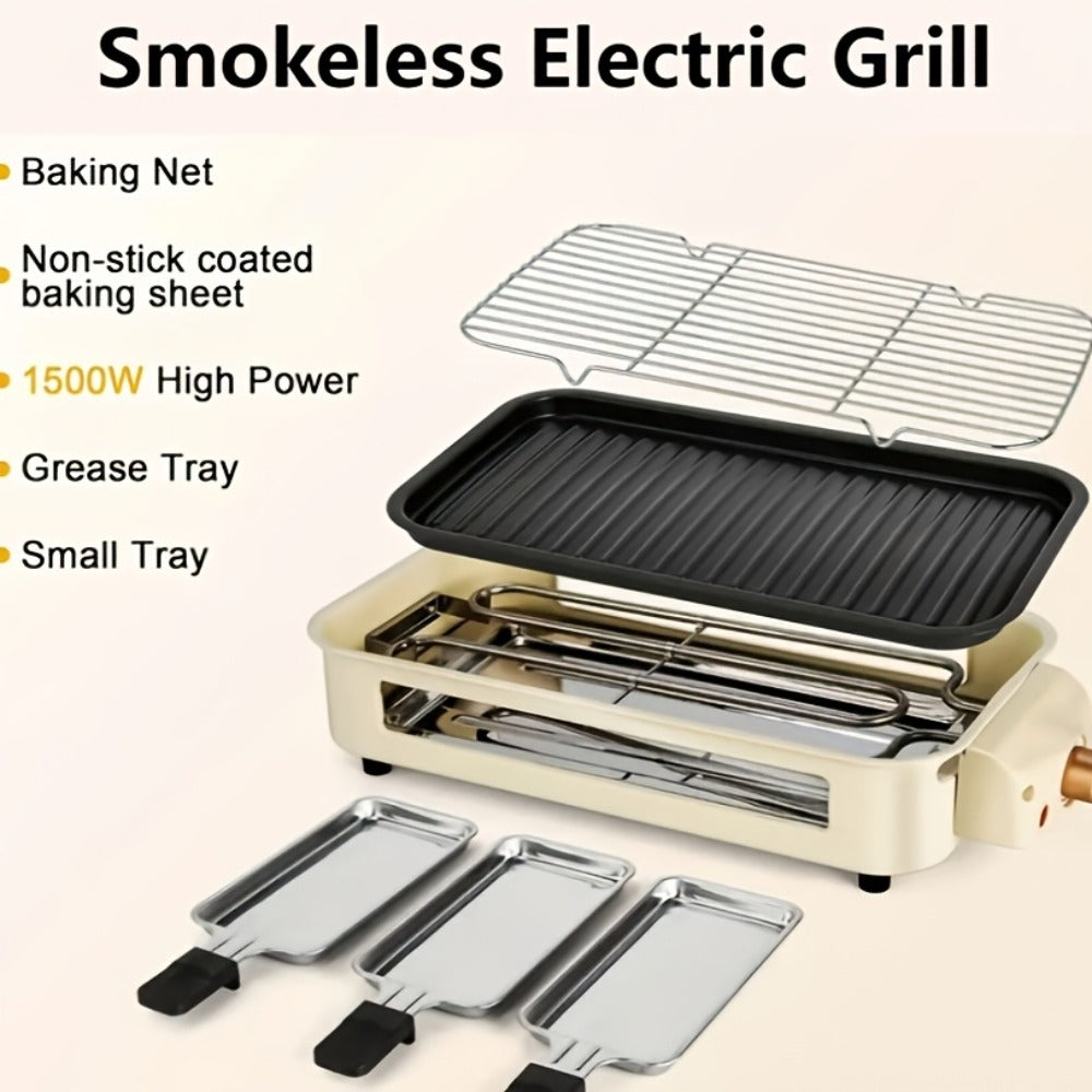 Electric Grill 2-in-1 Indoor BBQ & Frying Pan – 1500W Temperature Control, Non-Stick Detachable Cooking Board, Portable Electric Grill for Meat, Dishwasher Safe, Christmas Gift Ide - product image 13