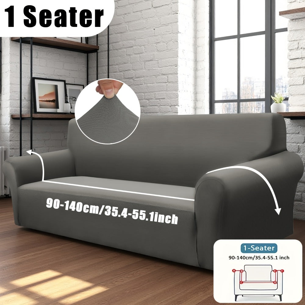 Stretch Sofa Cover Elastic Band | Milk Fiber Fabric Slipcover, Machine Washable Polyester Spandex, 1 to 4 Seater Armchair Couch Cover, Red Gray Blue Black Coffee, Home Decor - product image 13