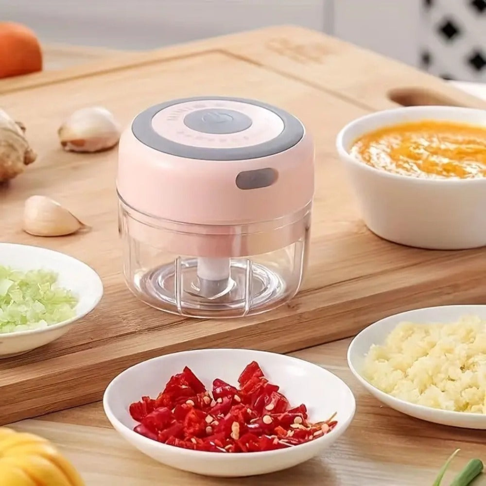 Electric Food Chopper Mini Garlic Crusher USB Rechargeable Meat Grinder 3.38oz 8.45oz Portable Wireless Kitchen Tool - product image 18