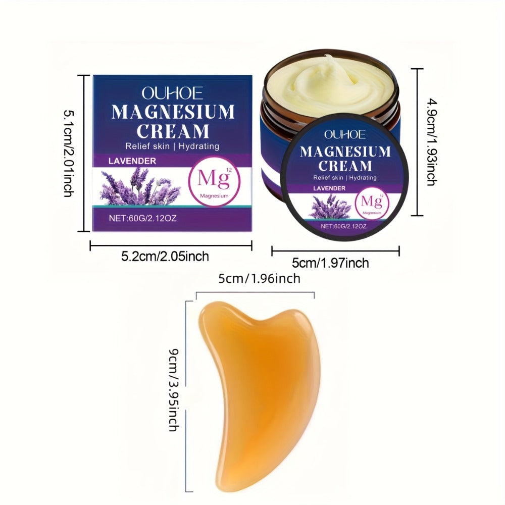 Magnesium Lavender Body Cream BOGO Buy One Get One Free - Plant Squalane Muscle Relief Massage Lotion Long-Lasting Hydration for Athletes Seniors Daily Moisturizer - product image 5