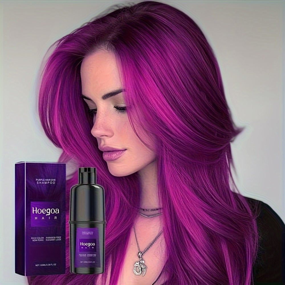3-in-1 Hair Dye Shampoo Conditioner Color Foam No-Damage Herbal Formula Moisturizing High Shine Easy Apply for All Hair Types Purple Black Red Brown - product image 12