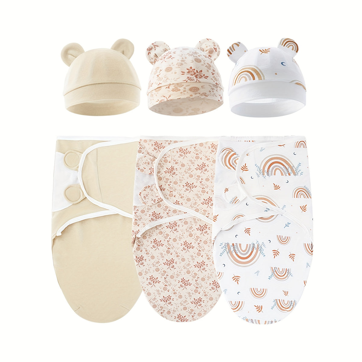 Newborn Blanket and Baby Hat, Suitable for 0-3 Months Old, The Design Mimics The Shape of The Womb and Is Available in Multiple Colors. A Must-Have for Newborns - product image 5