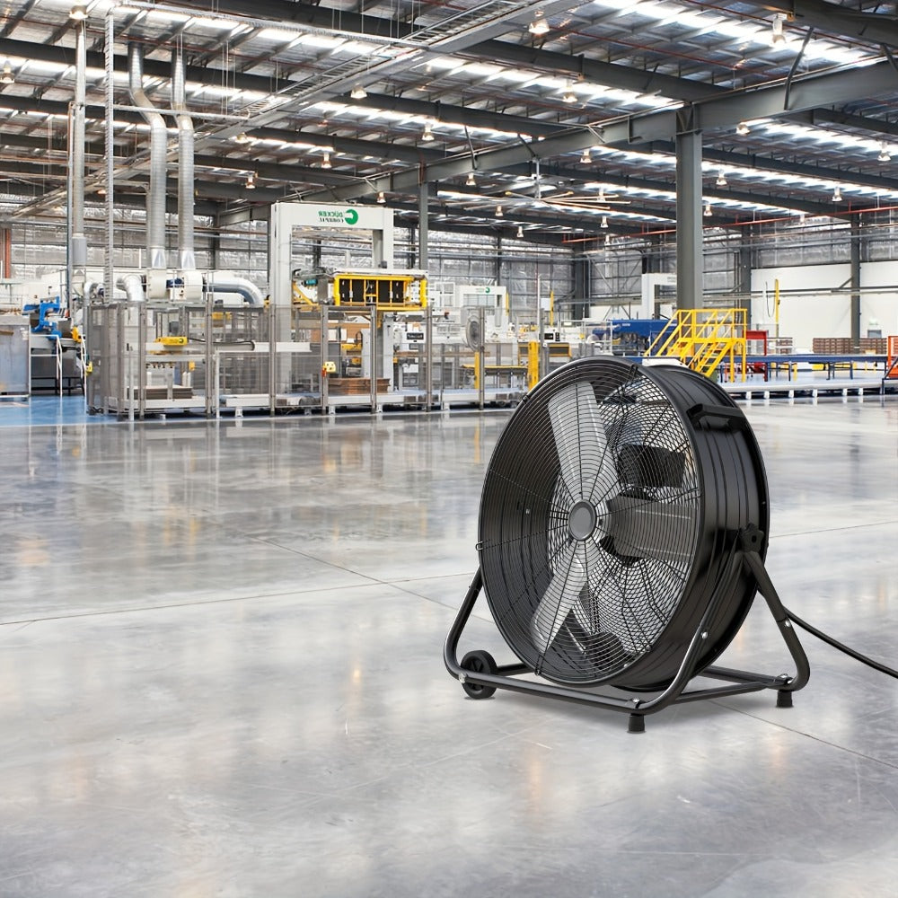 Industrial Drum Fan High Velocity Floor Fan 24 30 Inch | 3-Speed Heavy Duty Metal Air Circulator 360 Tilt Casters ETL Listed | Powerful Warehouse Garage Workshop Patio Commercial F - product image 5