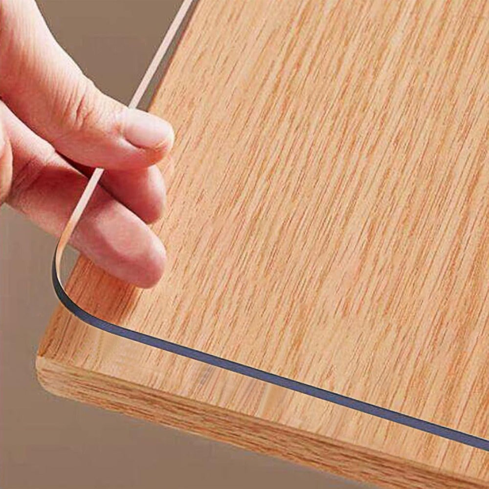Clear PVC Tablecloth Table Protector 1.5mm Thick Transparent Table Cover Heat Resistant Scratch Resistant Waterproof Desk Mat for Dining Table Home Office Restaurant Coffee Table M - product image