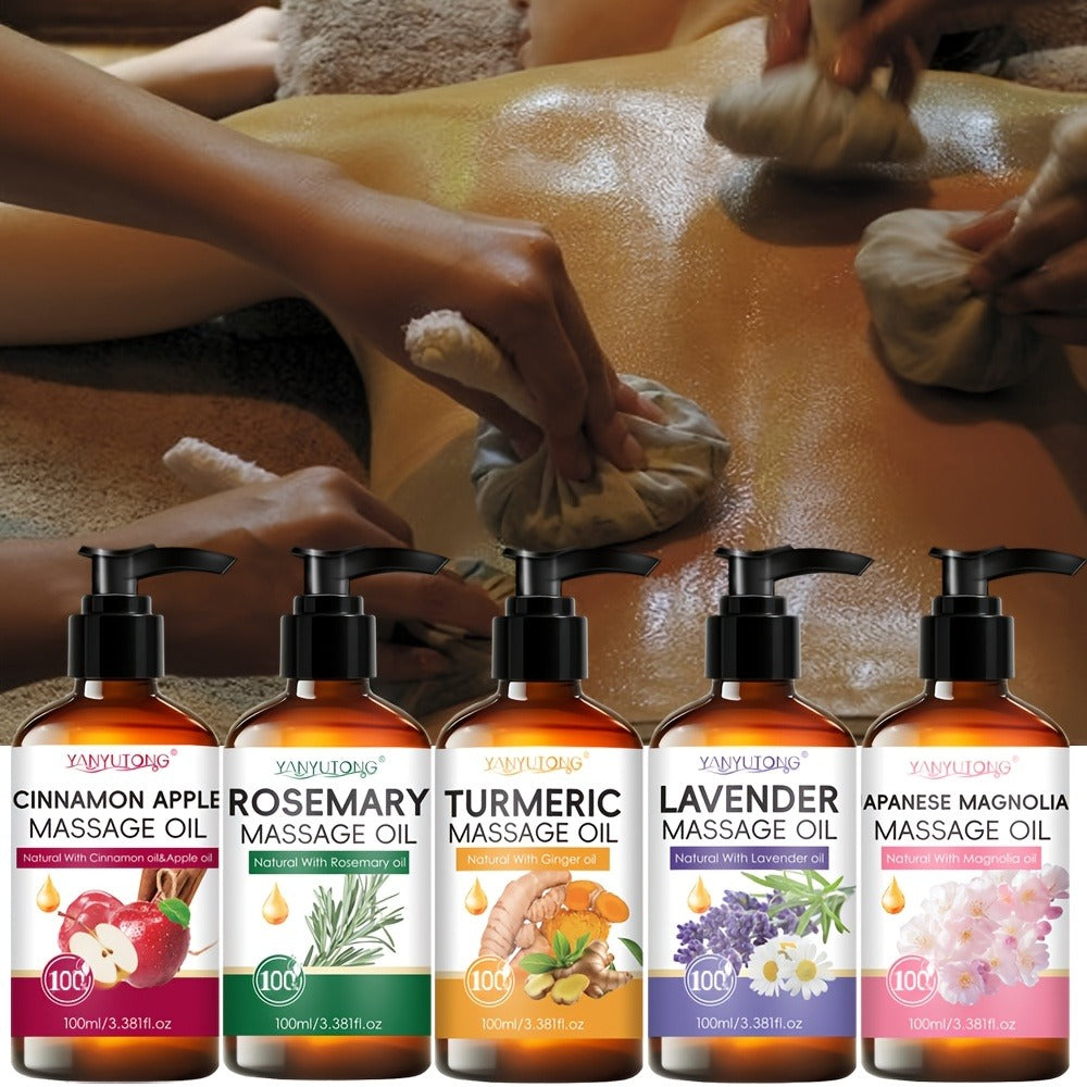 Moisturizing Massage Oil 3.38oz Natural Botanical - Turmeric, Rosemary, Lavender & Cherry Blossom with Glycerin, Nourishing Body Oil for All Skin Types, Gentle Non-Irritating Spa S - product image 4