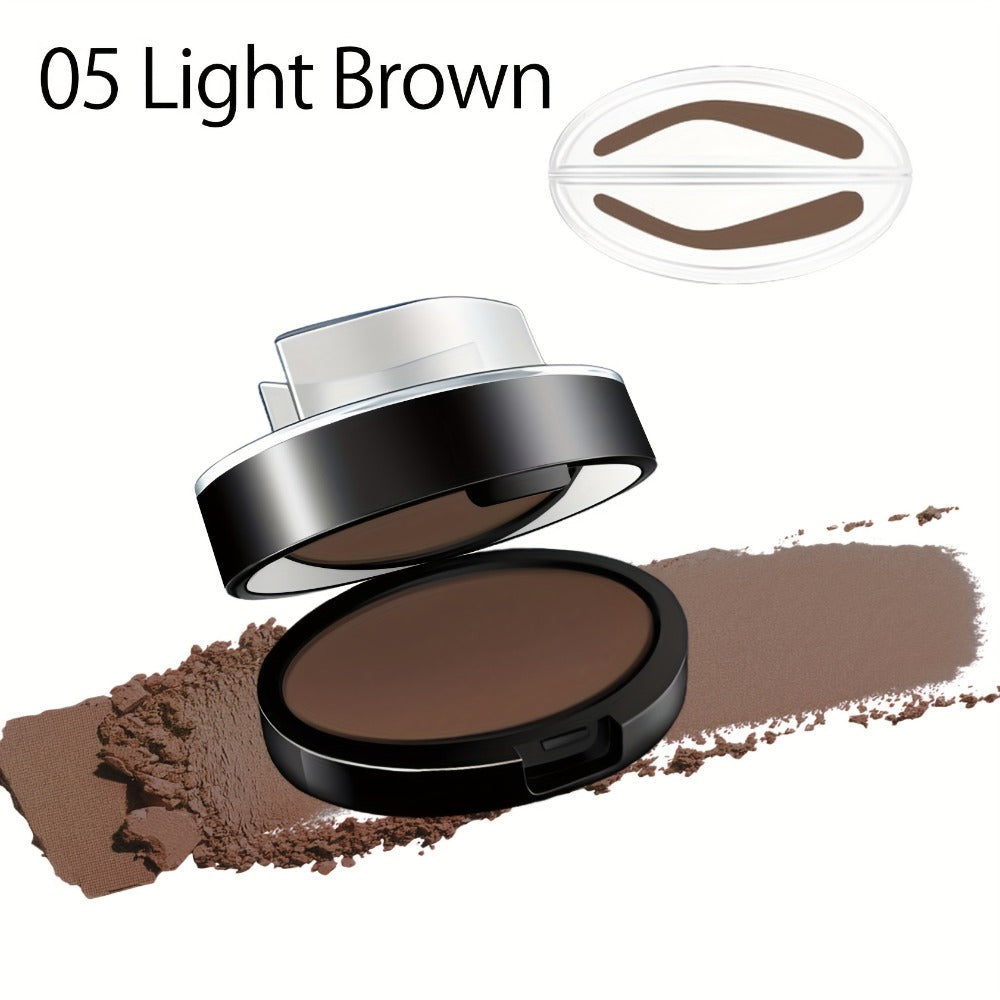 Waterproof Eyebrow Stamp Powder Kit Natural Arched Brow Shaping Long-Lasting Makeup for Women – Beginner Friendly Works on Dry & Oily Skin – Grey, Light Brown, Dark Brown Shades - product image