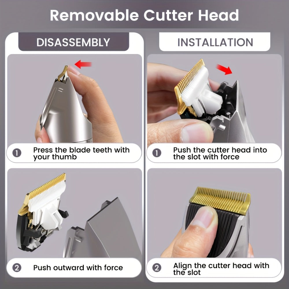 Beard Trimmer for Men Cordless Electric USB Rechargeable with Precision Dial 5-Level Adjustable – Mustache Facial Hair Trimmer Grooming Tool, Perfect Men's Gift - product image 10