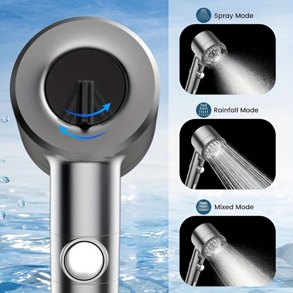 Filtered Handheld Shower Head High Pressure 4 Spray Modes ON/OFF Switch with Hose 5 Filter Elements Pet Shower - product image 4