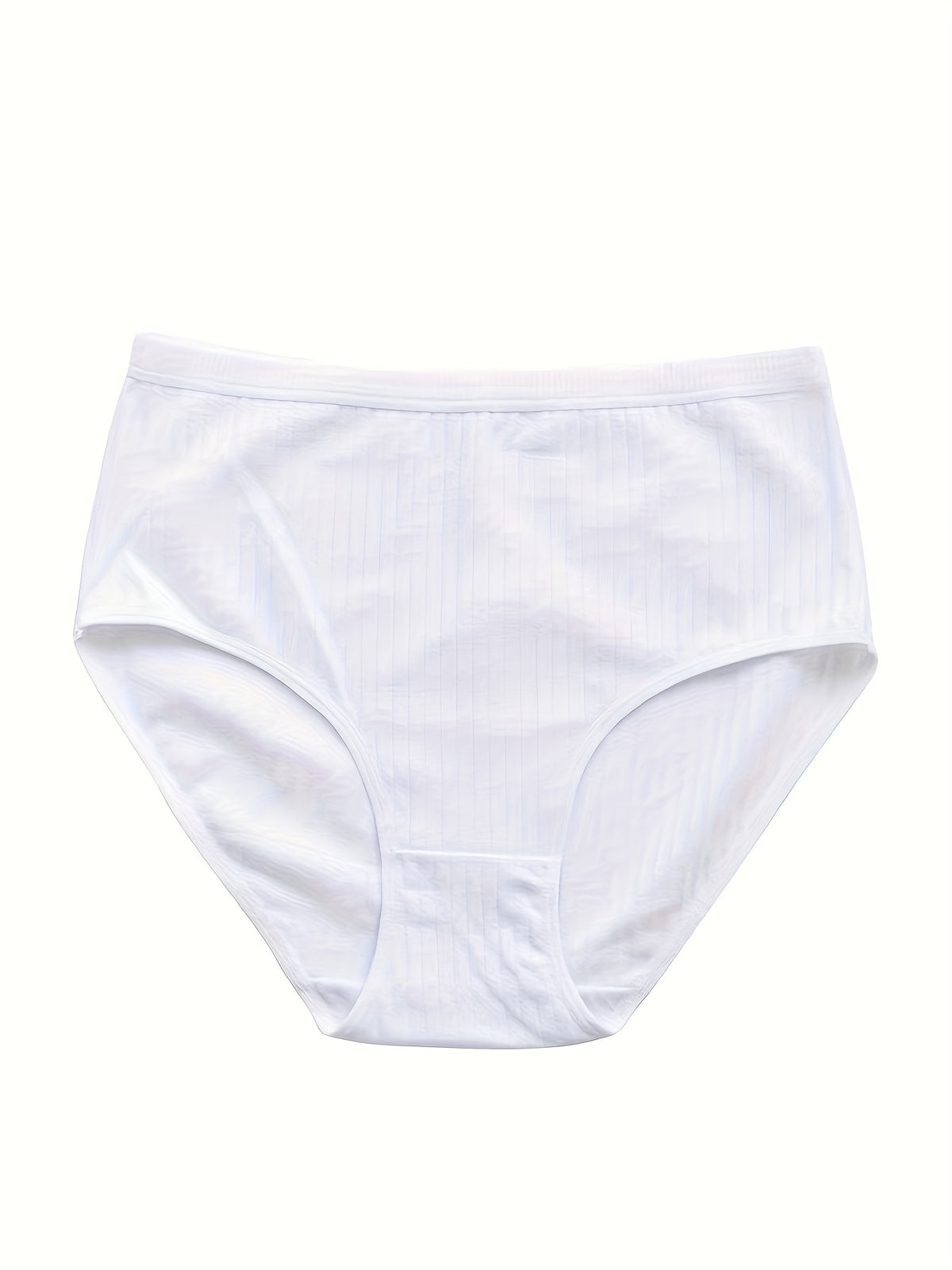 [8pcs High Rise Briefs] 8pcs Solid Simple High Rise Briefs, Comfy Breathable Stretchy Intimates Panties, Women's Lingerie & Underwear - product image 8