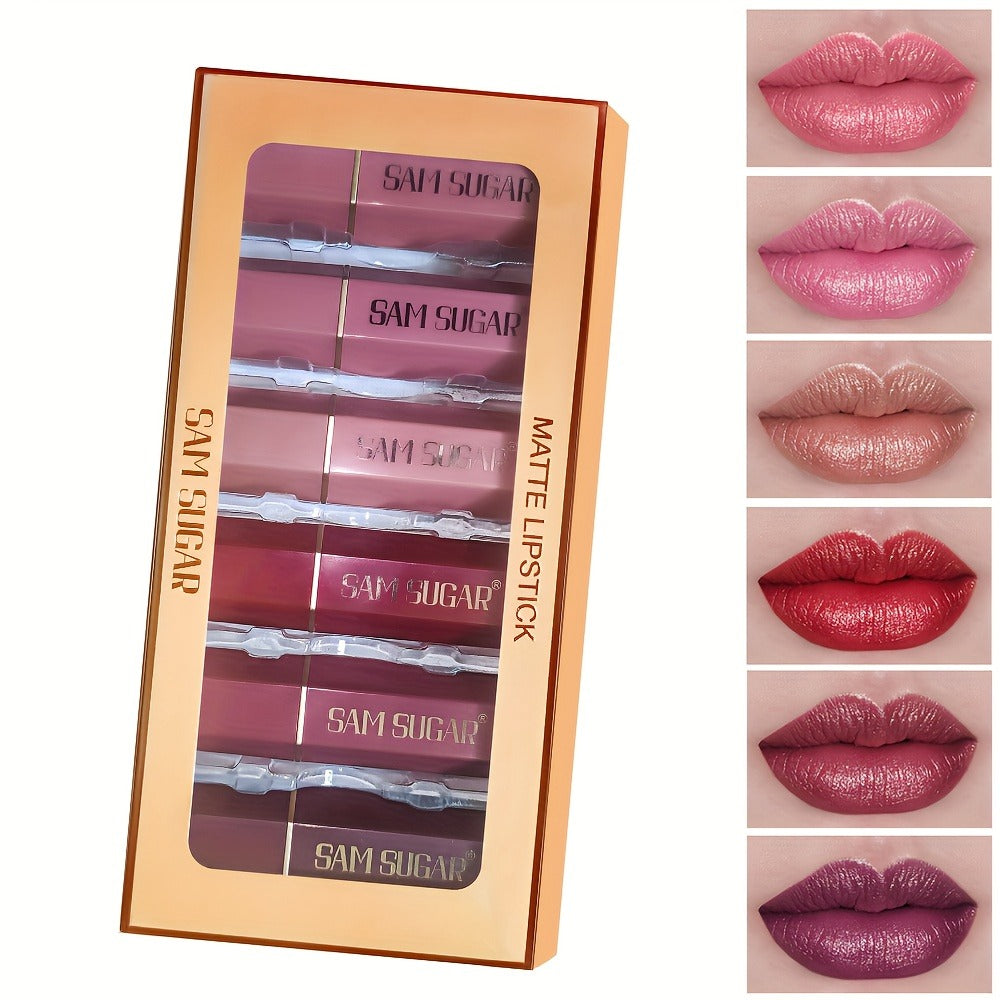 Lip Gloss Set 6pcs Velvet Finish Moisturizing Long-Lasting Hydrating Shiny Lip Color Collection — Vibrant Berry Mixed Shades for All Skin Tones Everyday Makeup Gift Set Women Girls - product image 9
