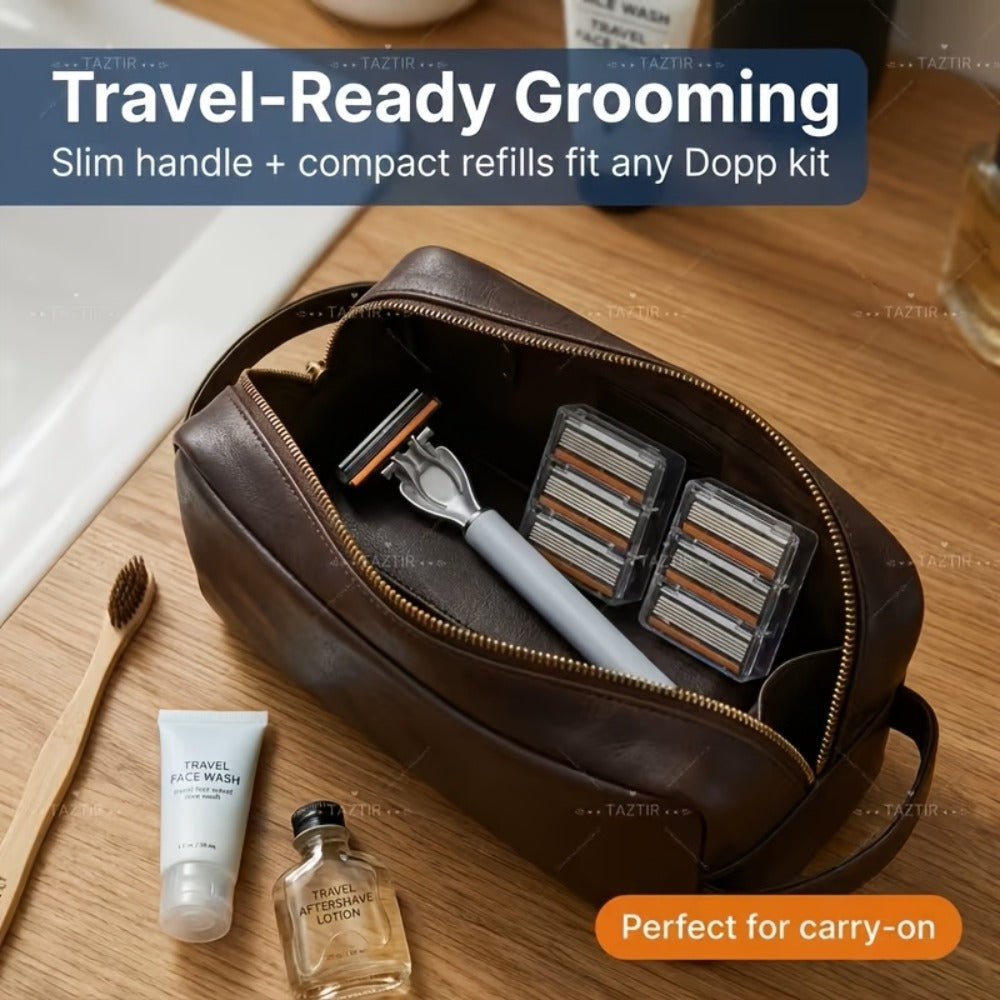 Shaving Kit for Men – 2 Handles & 72 Replacement Blades, Six-Layer Blade System Luxury Razor Set for Beard & Mustache Grooming, Ergonomic Design, Perfect Christmas & Valentine's Da - product image 7