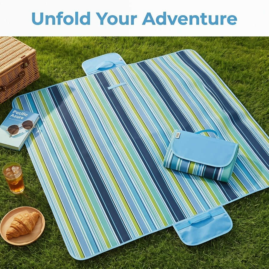 Portable Outdoor Camping Blanket for Hiking, Park & Travel, 31.5x57 Inch – Waterproof Picnic Blanket Oversized Sand-Proof Beach Mat