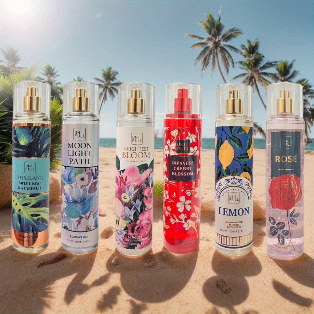 Body Mist Perfume Spray 8oz – 12 Scents Floral Hair & Body Fragrance for Women, Rose, Cherry Blossom, Beach, Long-Lasting Light Scent, Unisex Daily Wear Gift - product image 4
