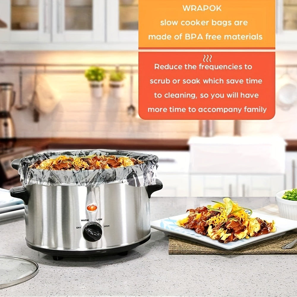 Slow Cooker Liners 40-Pack 13x21 Inch Disposable Cooking Bags – BPA-Free Heat Resistant Pot Liners Fit 3-8 Quart Oval & Round Slow Cookers | Easy Cleanup Crockpot Liners Kitchen Co - product image 4