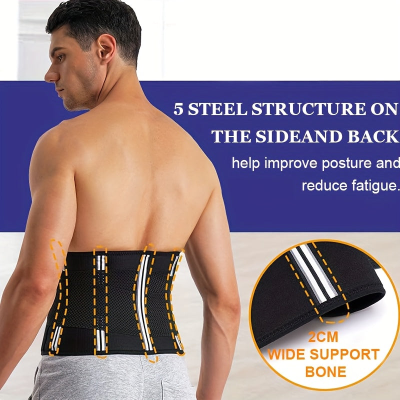 Sizes M to 3XL – Men's Waist Trainer Sweat Belt Tummy Control Compression Body Shaper Trimmer for Weight Loss & Workout