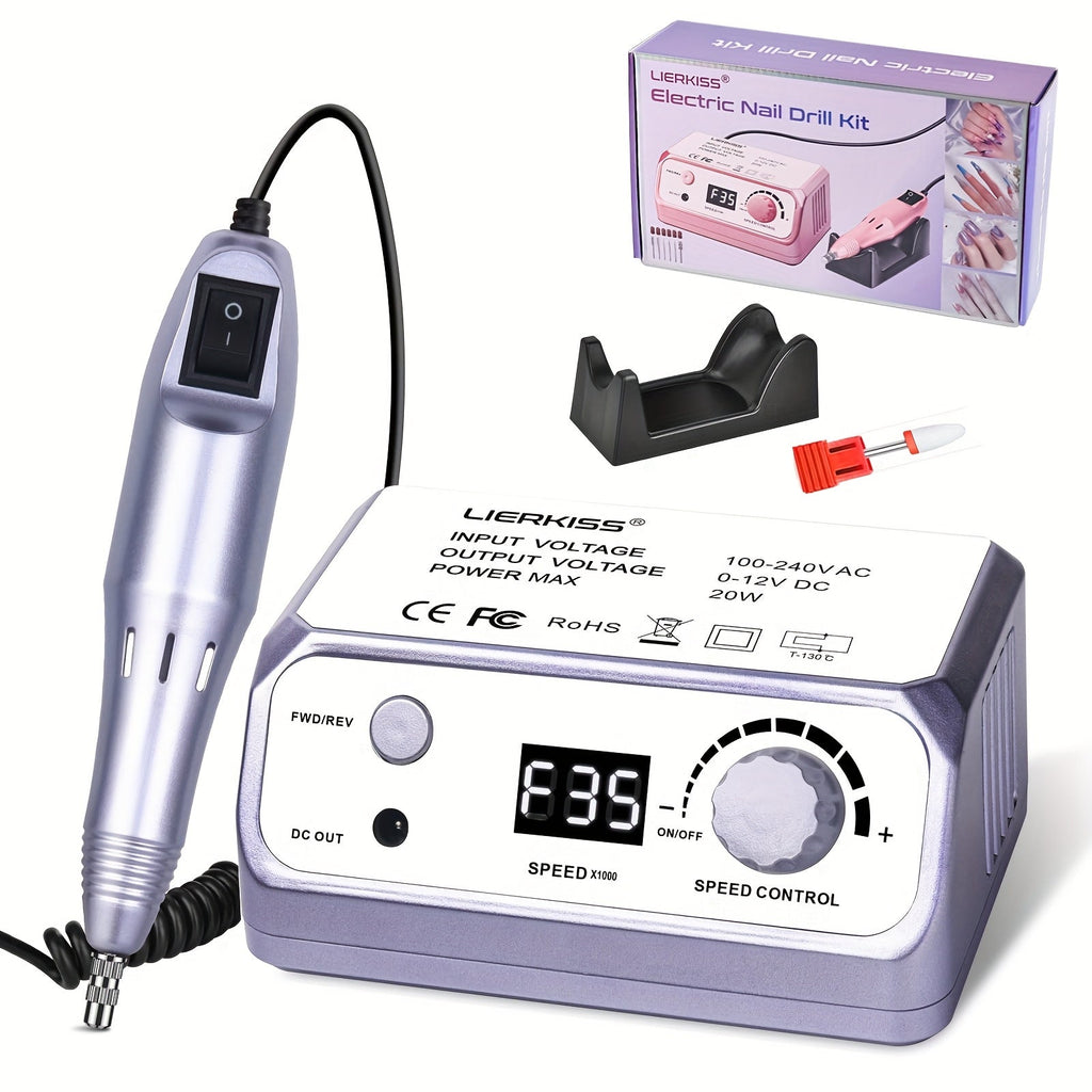 Nail Drill Kit 35000 RPM with 100 Sanding Bands Multiple Drill Bits Electric Nail File for Acrylic Gel Nails Manicure Pedicure Salon Home Use Purple Pink Black - product image 12