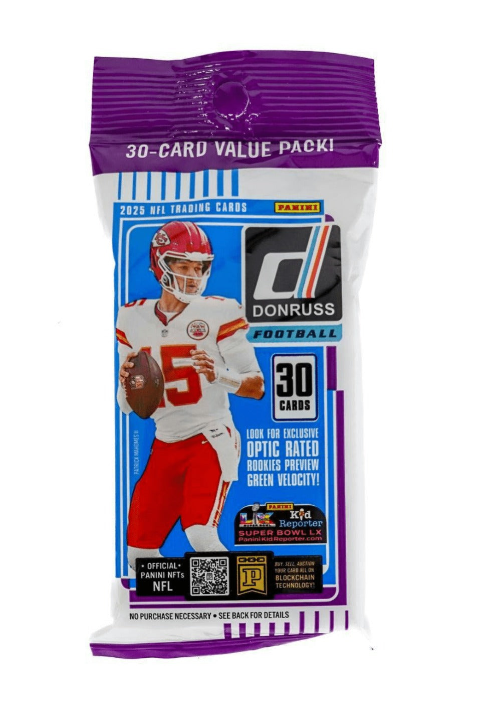 3 Exclusive Press Proof Purple Cards, 400-Card Base Set, Gridiron Kings & Rookie Hits for NFL Collectors – 2025 Panini Donruss Football Holiday Tin + Jumbo - product image 10