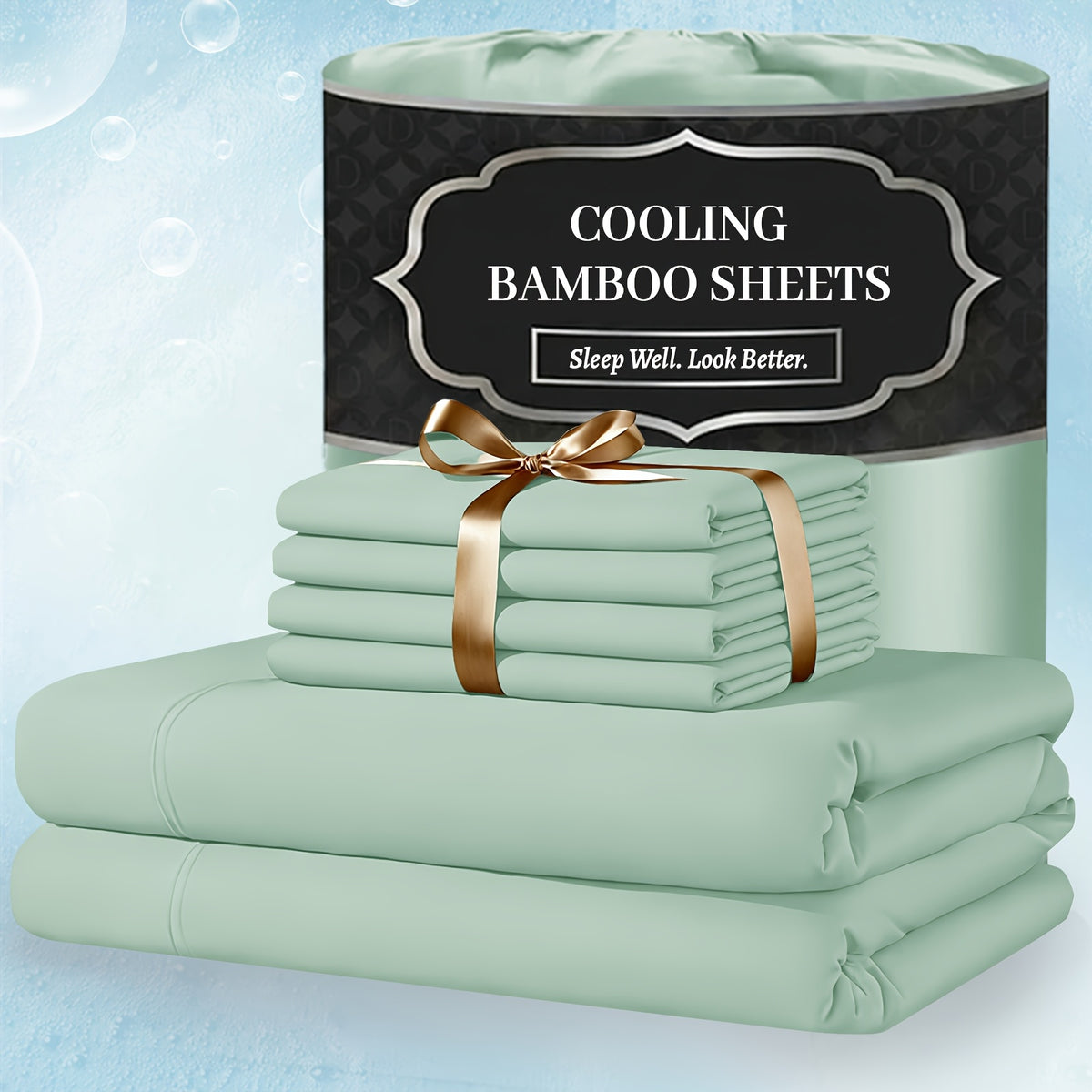 Extra Deep Pocket Bamboo Sheets - 6 pcs Breathable & Cooling Bamboo Bed Sheet Set, Hotel Luxury Fitted Sheet Set, Soft Wrinkle-Free for Extra Deep Mattresses - product image 15