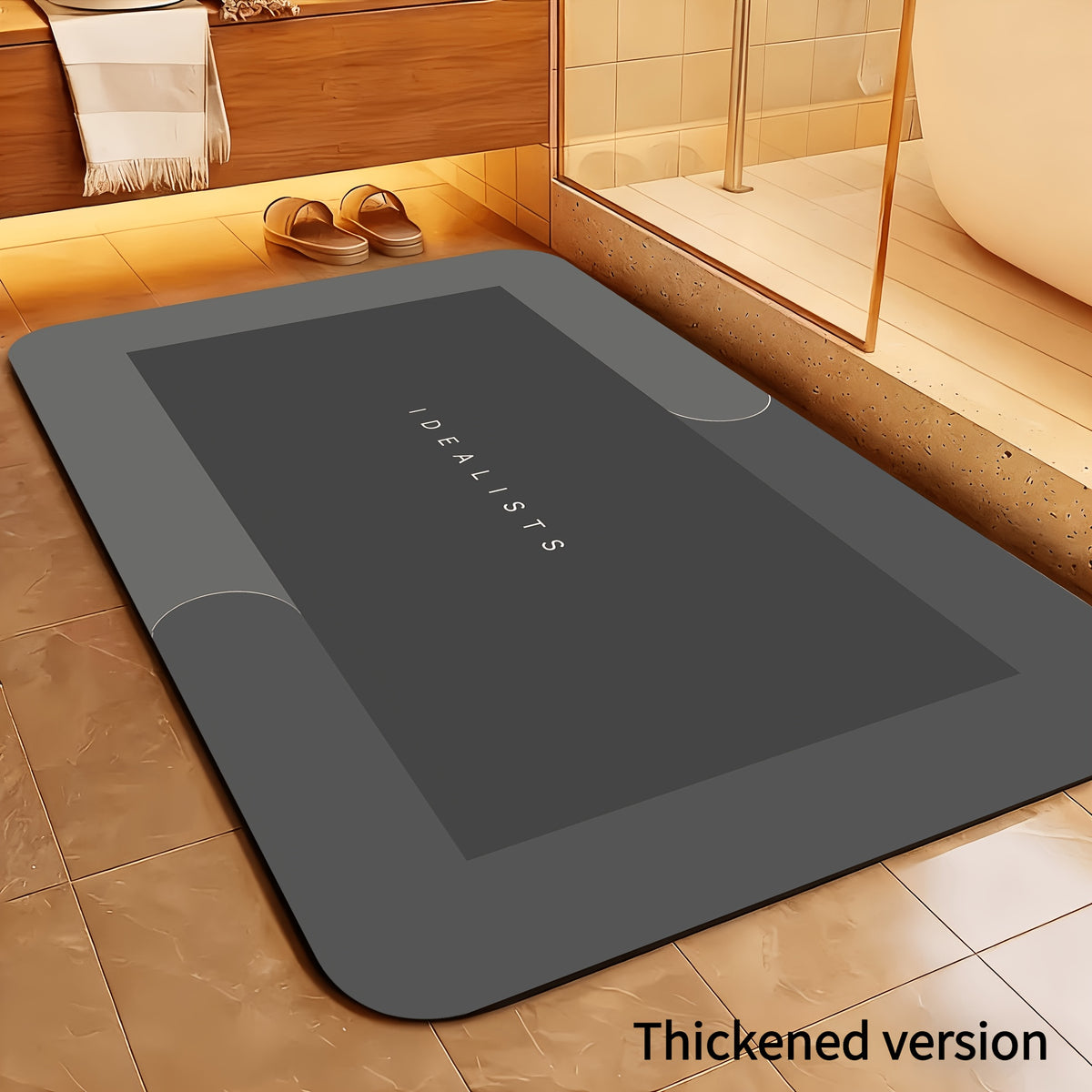 [Popular Choice] Super Absorbent Quick-Dry Bath Mat - Soft, Non-Slip Diatomite Design, Suitable for Showers, Bathtubs, and Doors - Hypoallergenic, the Perfect Home Decor Accessory