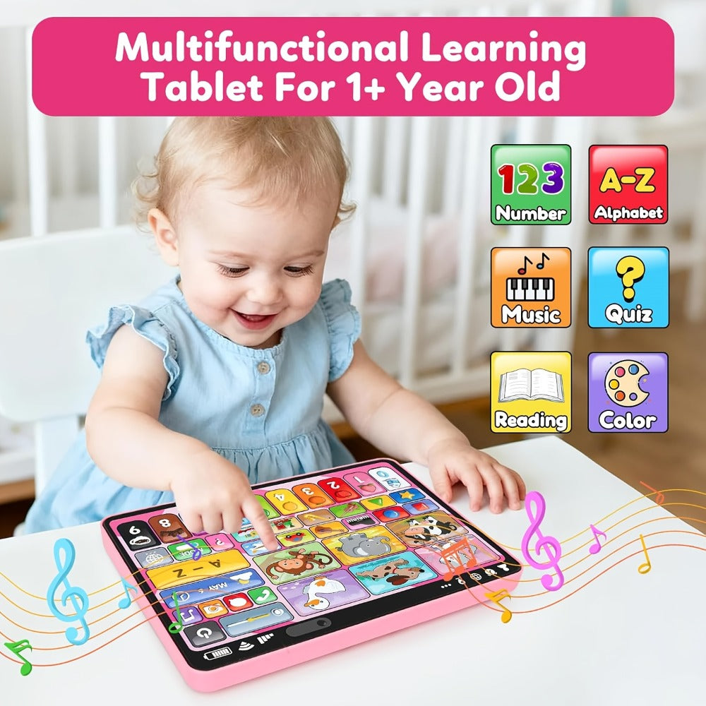 Trilingual Toddler Learning Tablet Toy | 39 Buttons 4 Play Modes Alphabet Numbers Colors Animals Music, Speech Therapy & Language Development Toy for Baby 12 - product image 4