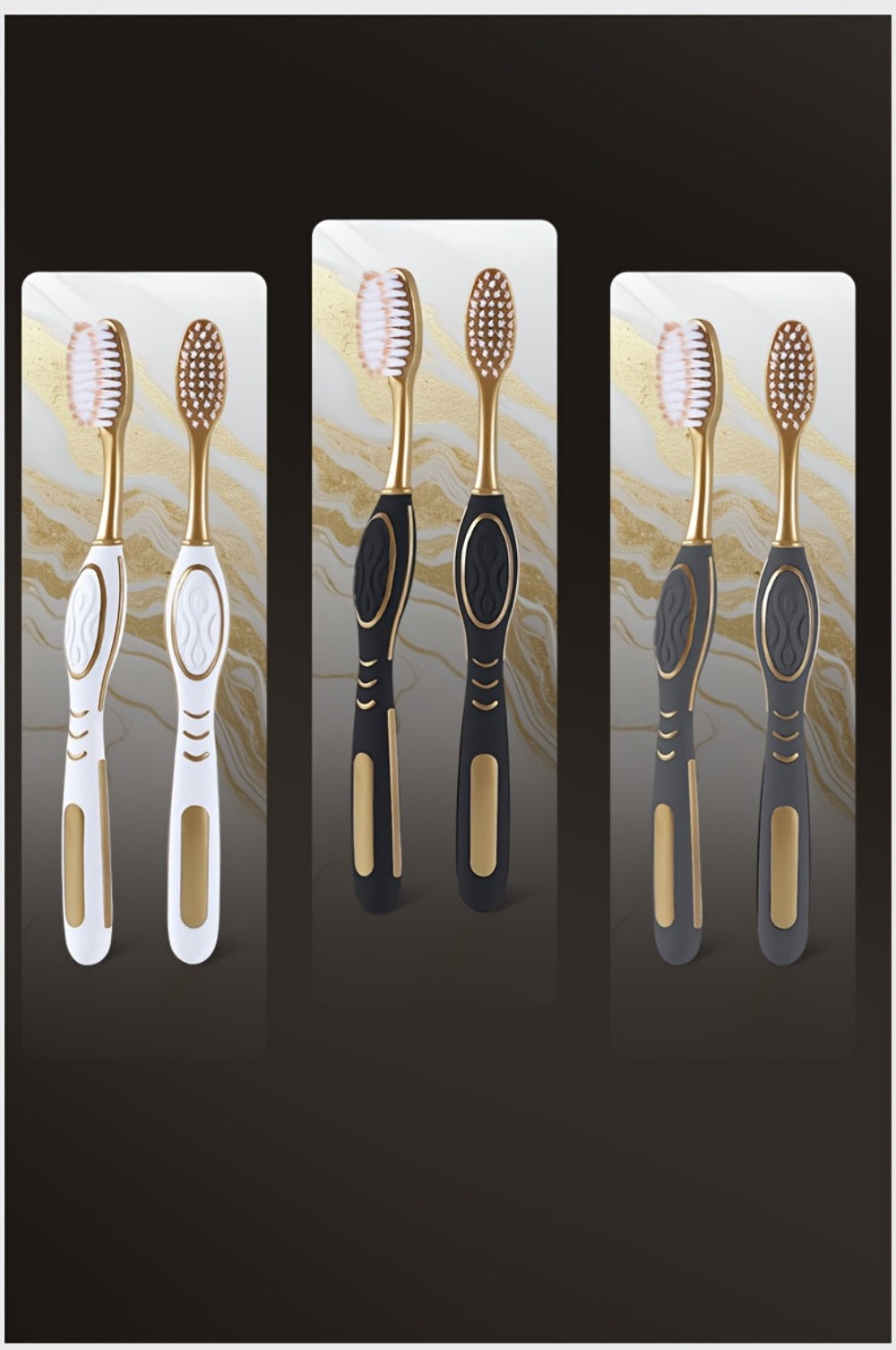 Gloryin Soft Bristle Toothbrush Set Anti-Slip Olive Handle Full Size Head Gentle Gum Care Daily Oral Hygiene for Adults Couples Household Travel 6pcs 12pcs Value Pack - product image 16
