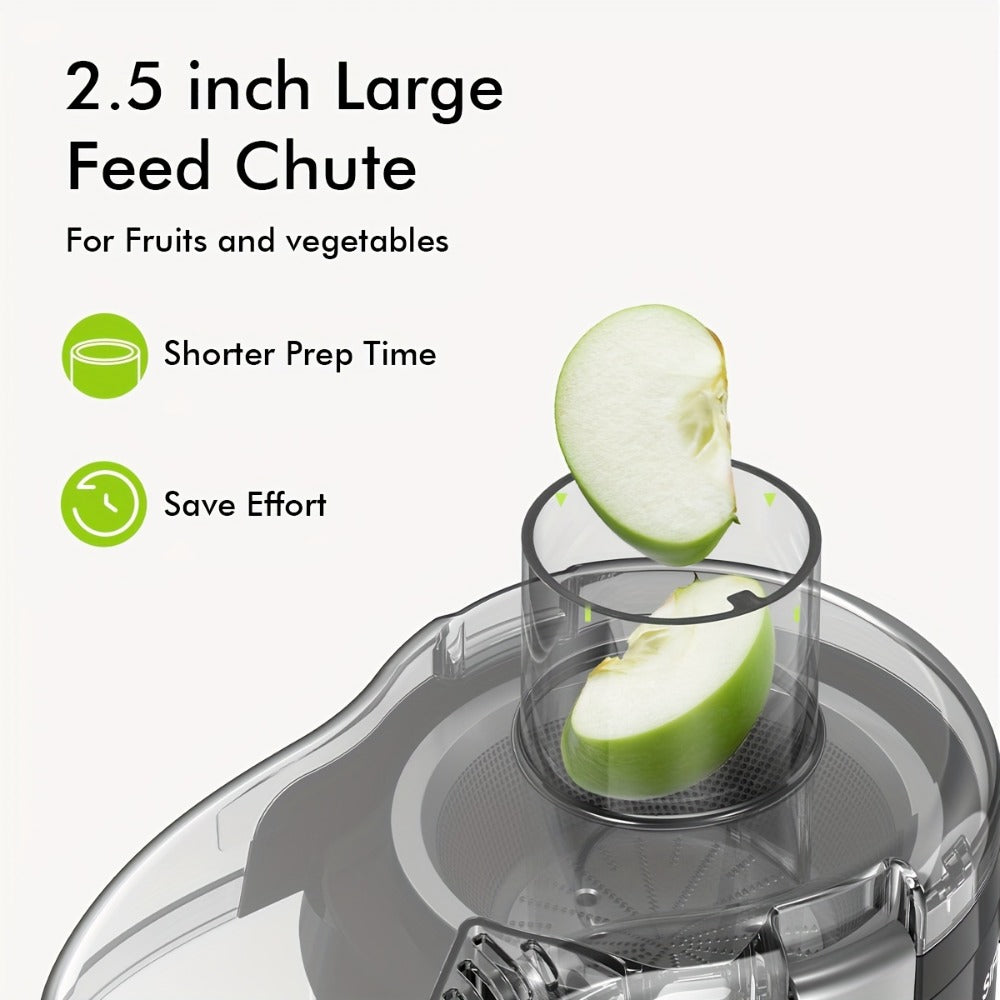 Centrifugal Juicer Wide Feed Chute - 2-Speed Juice Extractor for Fruits & Vegetables, Fast Juicing Machine, Easy to Clean, Compact Design for Home Kitchen, Red - product image 5