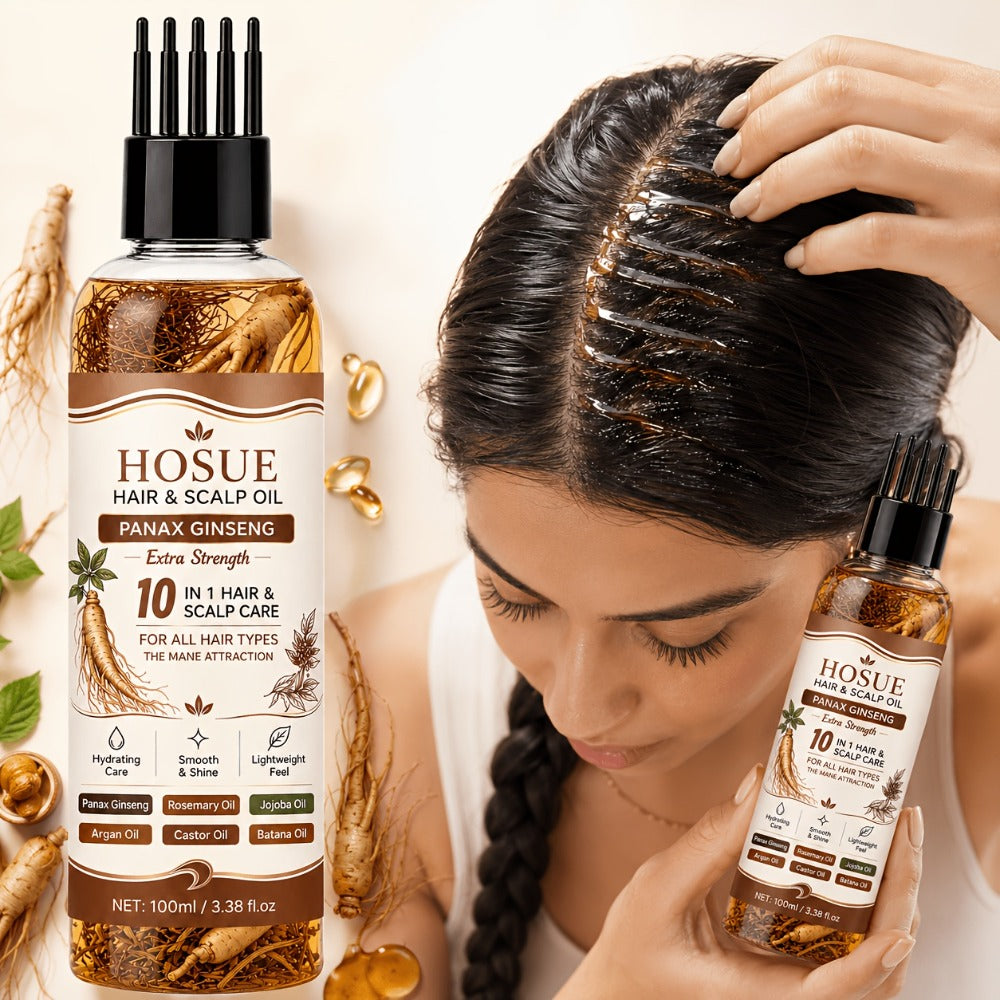 Hair Growth Oil 10-in-1 Botanical Herbal Blend Batana Rosemary Fenugreek Castor Red Onion Ginseng Turmeric Pumpkin Seed Nourishes Strengthens Shines All Hair Types 3.38oz - product image 7